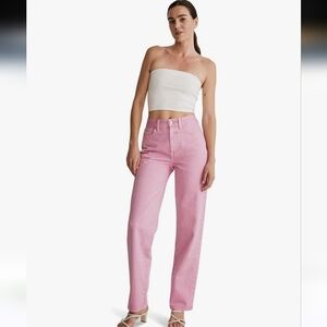 Madewell Straight Leg Jeans in Blush Pink